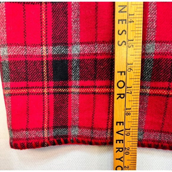 Eddie Bauer Womens Plaid Wool Blend Skirt Size 12 Red Academia - Picture 5 of 9